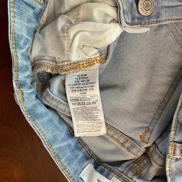 Girls Jeans Gap Kids Adjustable Waist Size 10 Slim EUC - Picture 6 of 8